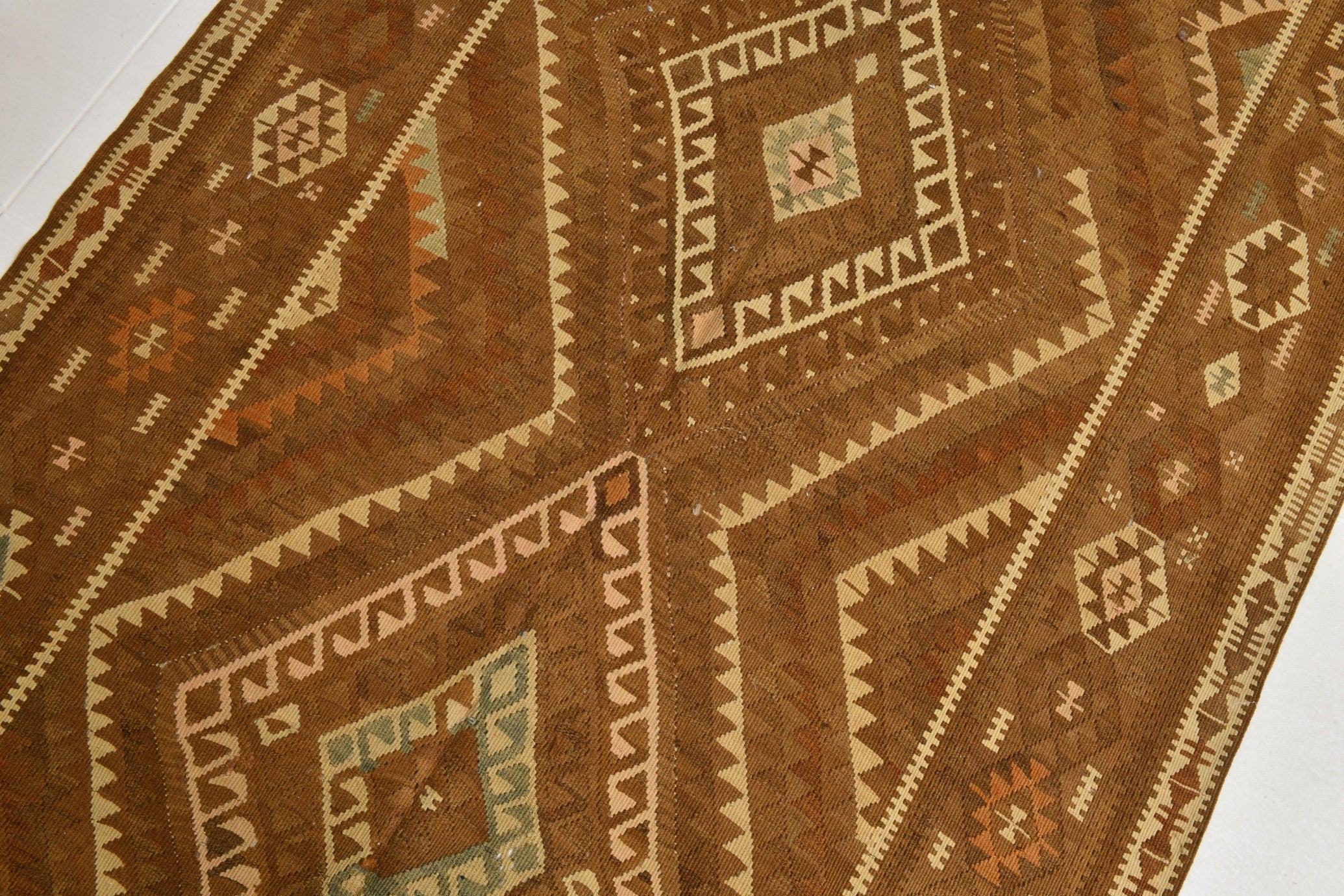 Turkish Kilim Old Rug 4’2’ x 11’3’
