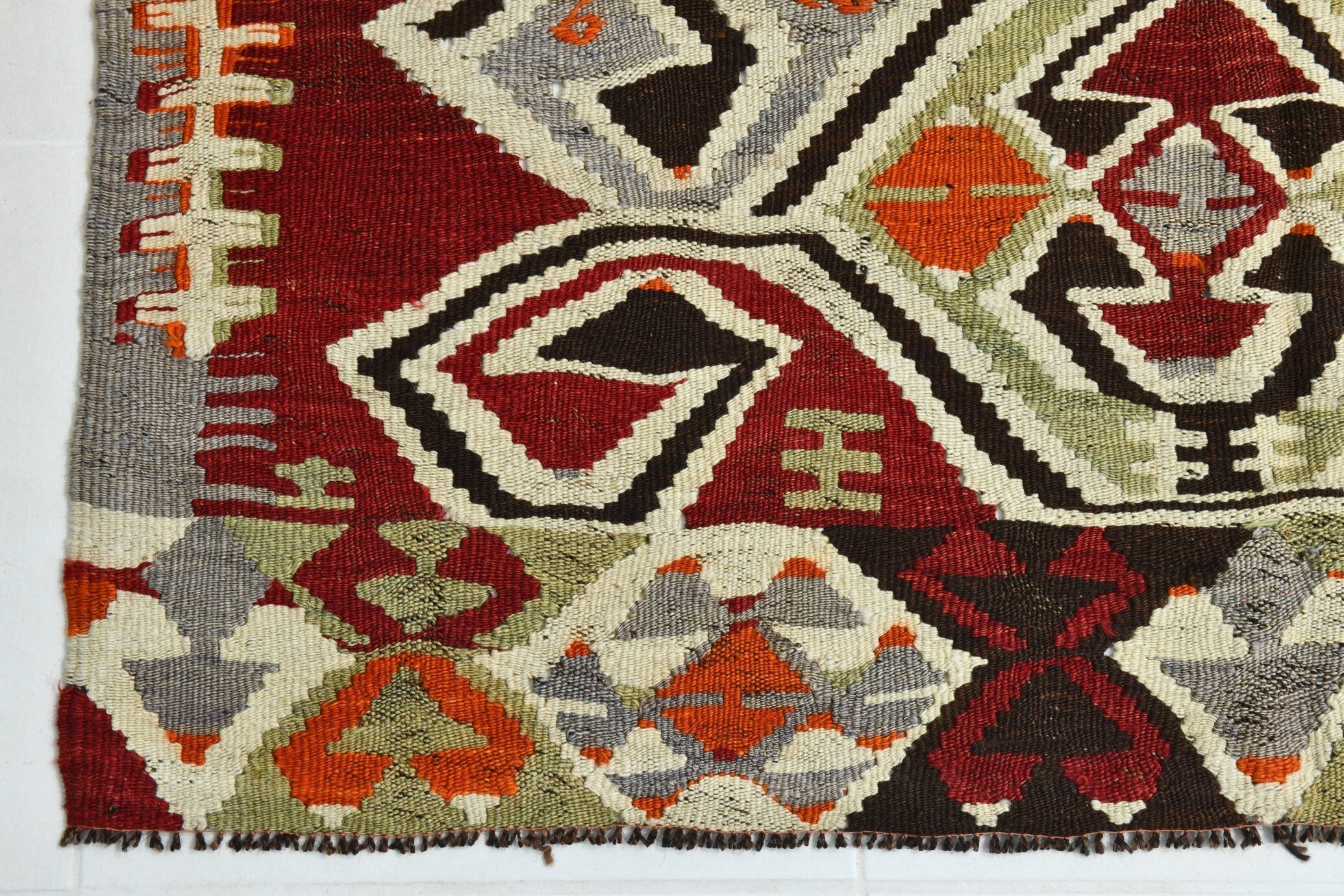 Turkish Kilim Old Rug 4’2’ x 7’11’