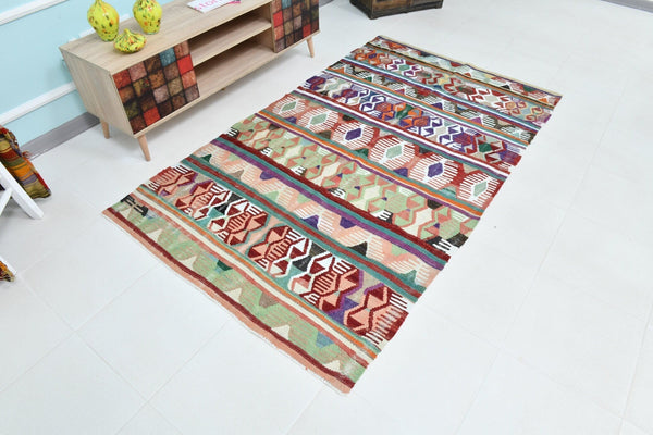 Turkish Kilim Old Rug 4’4’’ x 7’5’’