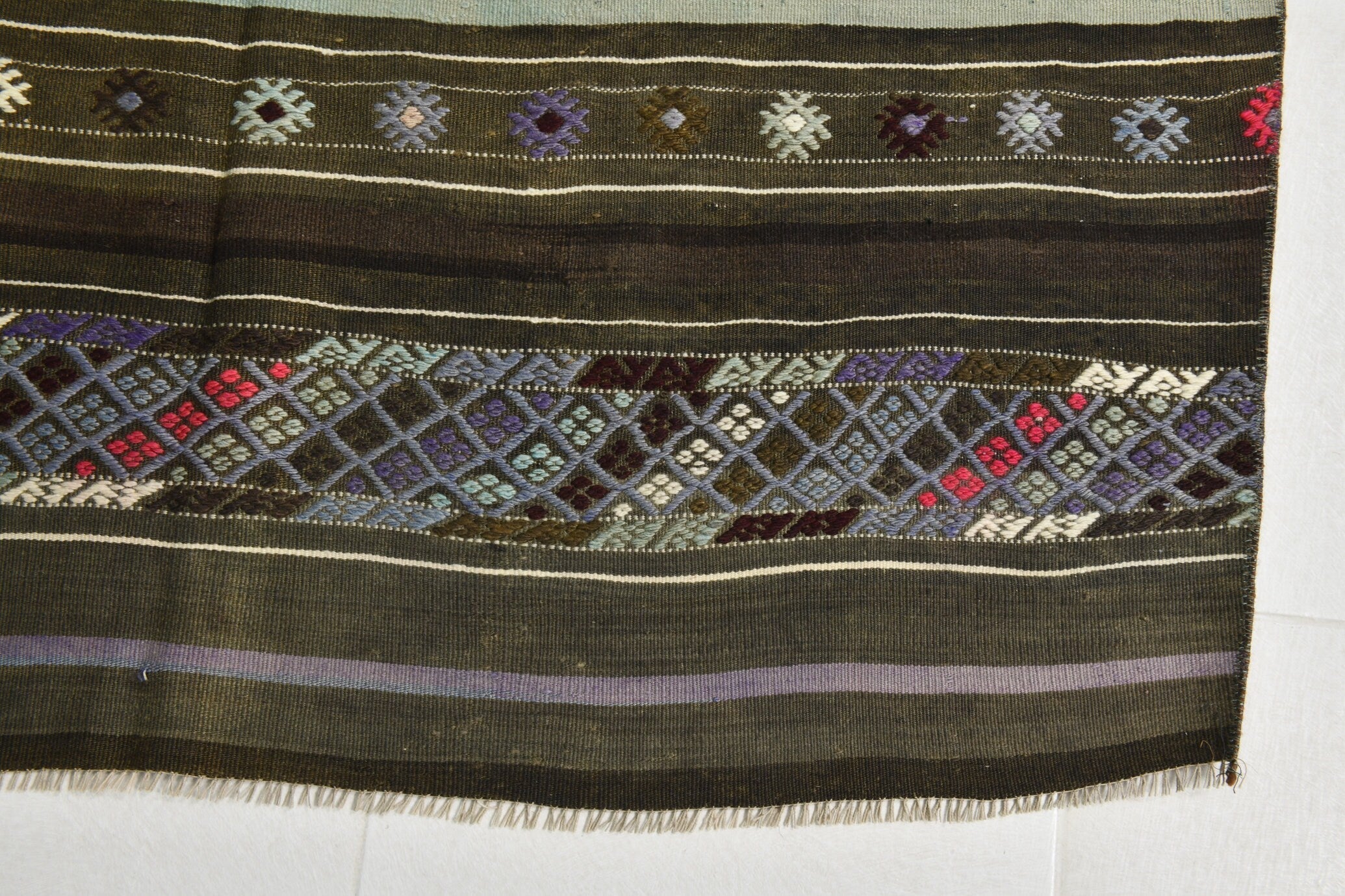 Turkish Kilim Old Rug 4’4’ x 7’9’