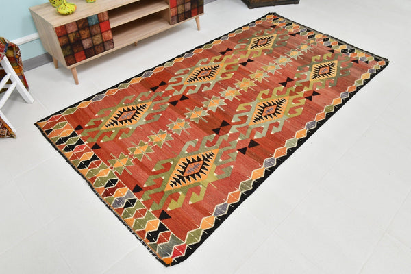 Turkish Kilim Old Rug 4’6’’ x 8’6’’