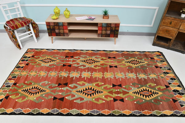 Turkish Kilim Old Rug 4’6’’ x 8’6’’
