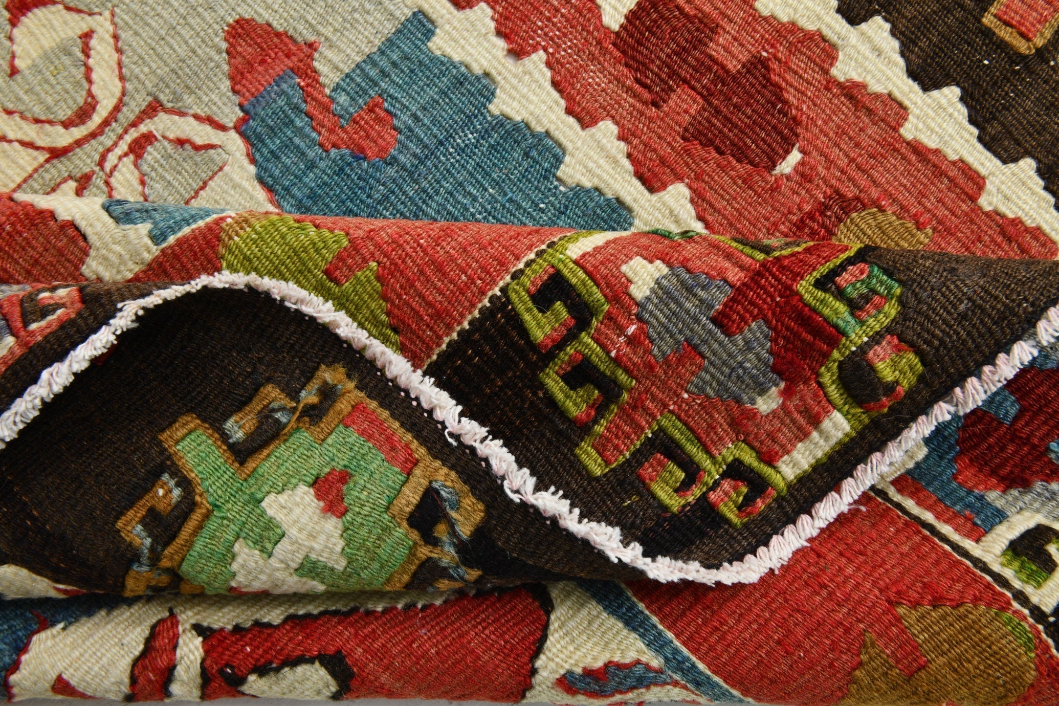 Turkish Kilim Old Rug 4’8’ x 3’3’