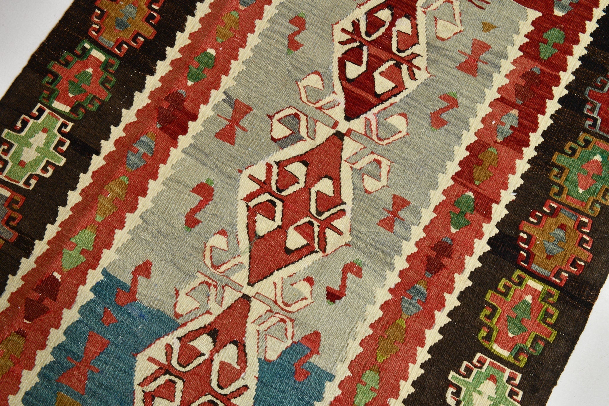 Turkish Kilim Old Rug 4’8’ x 3’3’