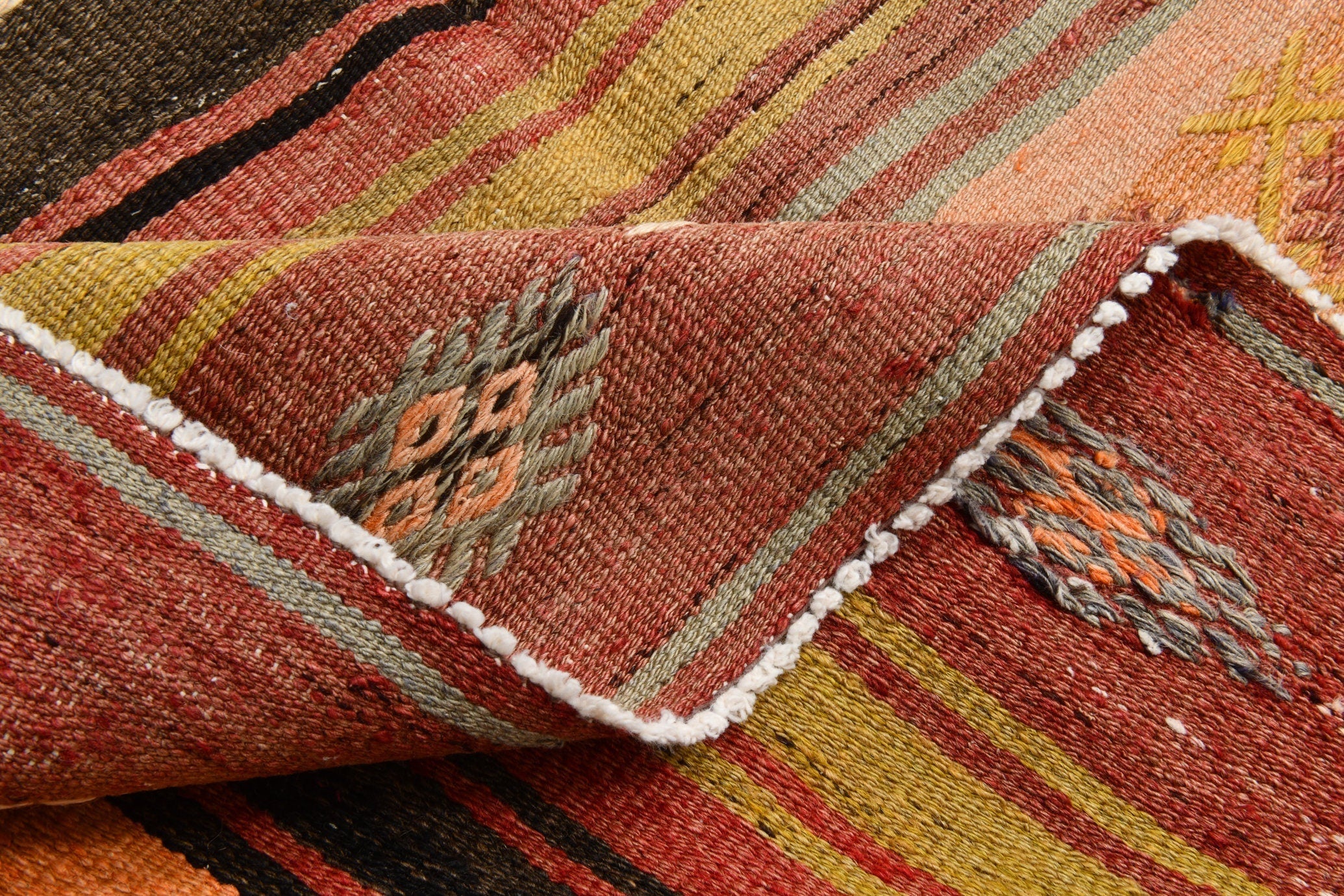 Turkish Kilim Old Rug 5’0’’ x 8’7’’