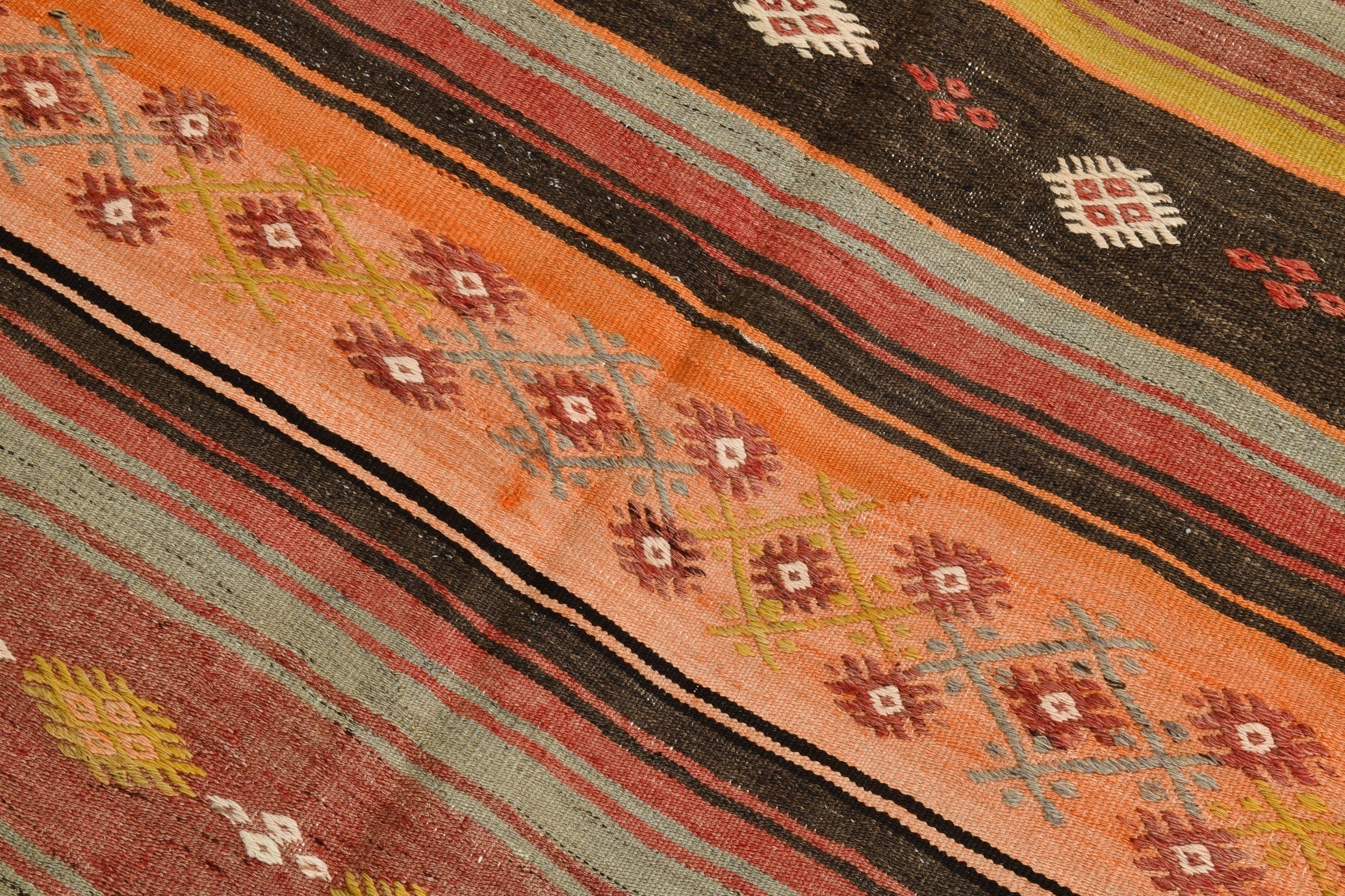 Turkish Kilim Old Rug 5’0’’ x 8’7’’