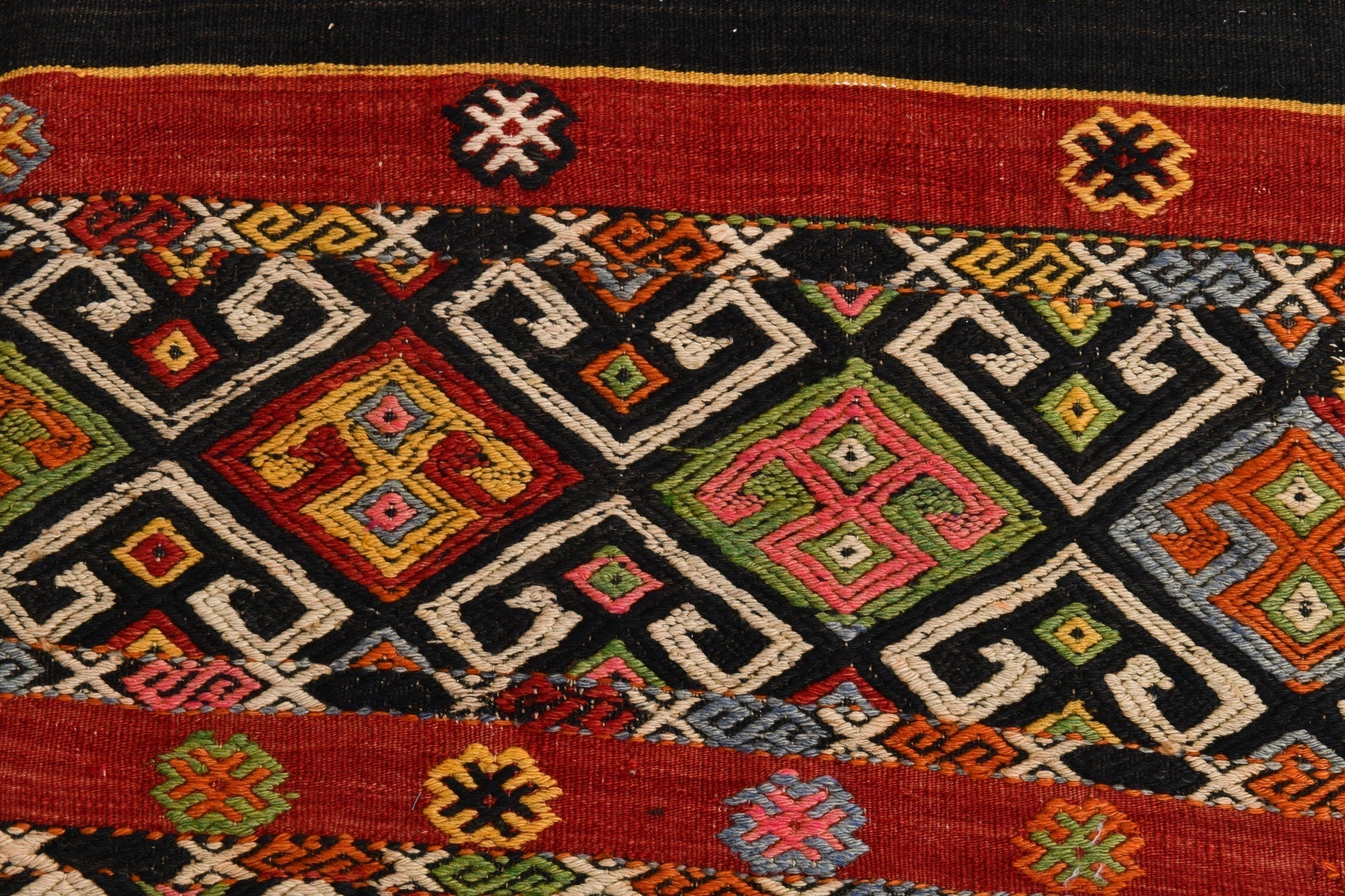 Turkish Kilim Old Rug 5’1’ x 6’12’