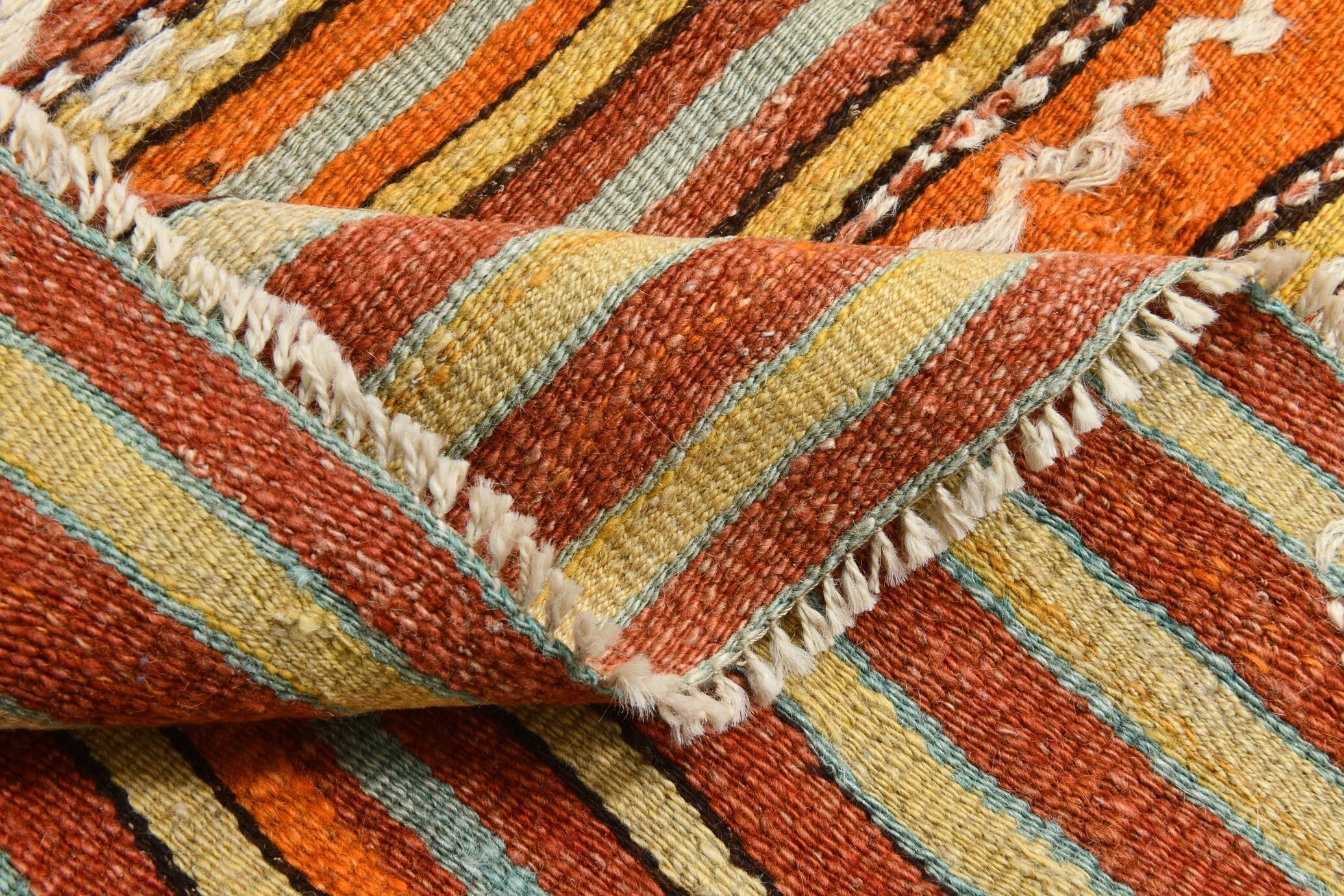 Turkish Kilim Old Rug 5’1’’ x 6’9’’