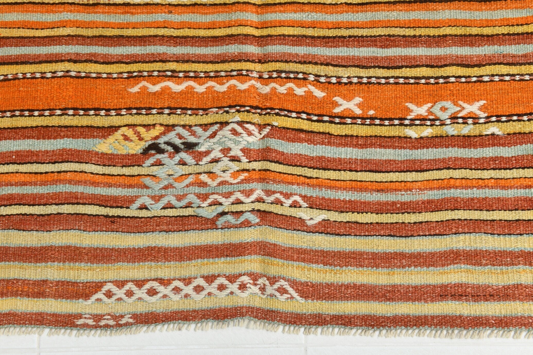Turkish Kilim Old Rug 5’1’’ x 6’9’’