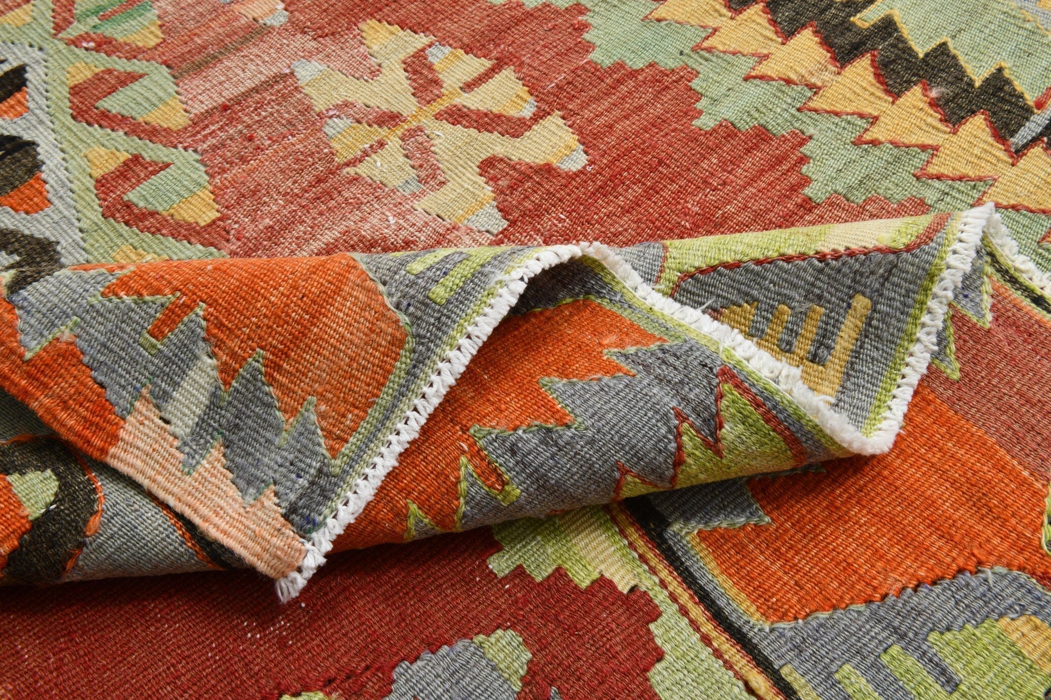 Turkish Kilim Old Rug 5’1’ x 8’1’