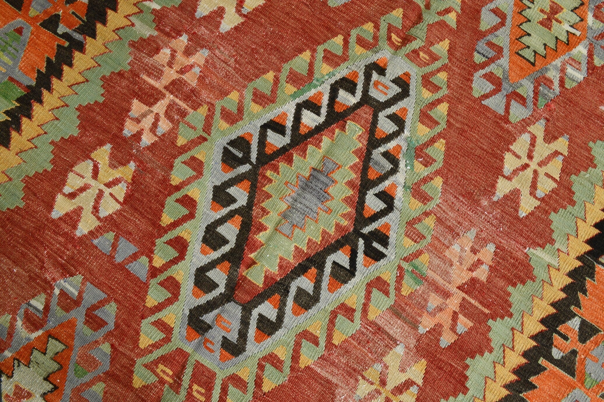 Turkish Kilim Old Rug 5’1’ x 8’1’