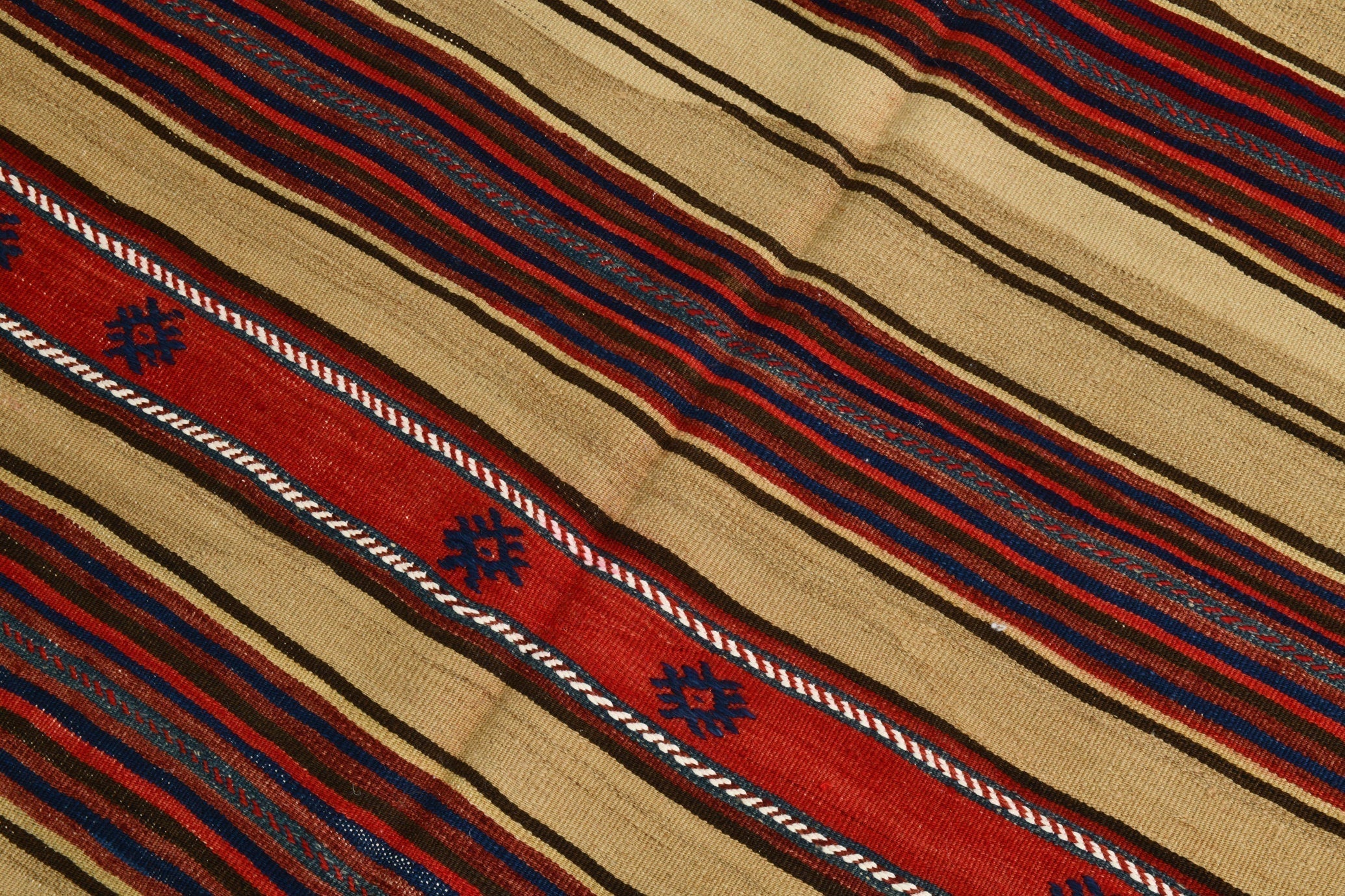 Turkish Kilim Old Rug 5’1’ x 8’4’