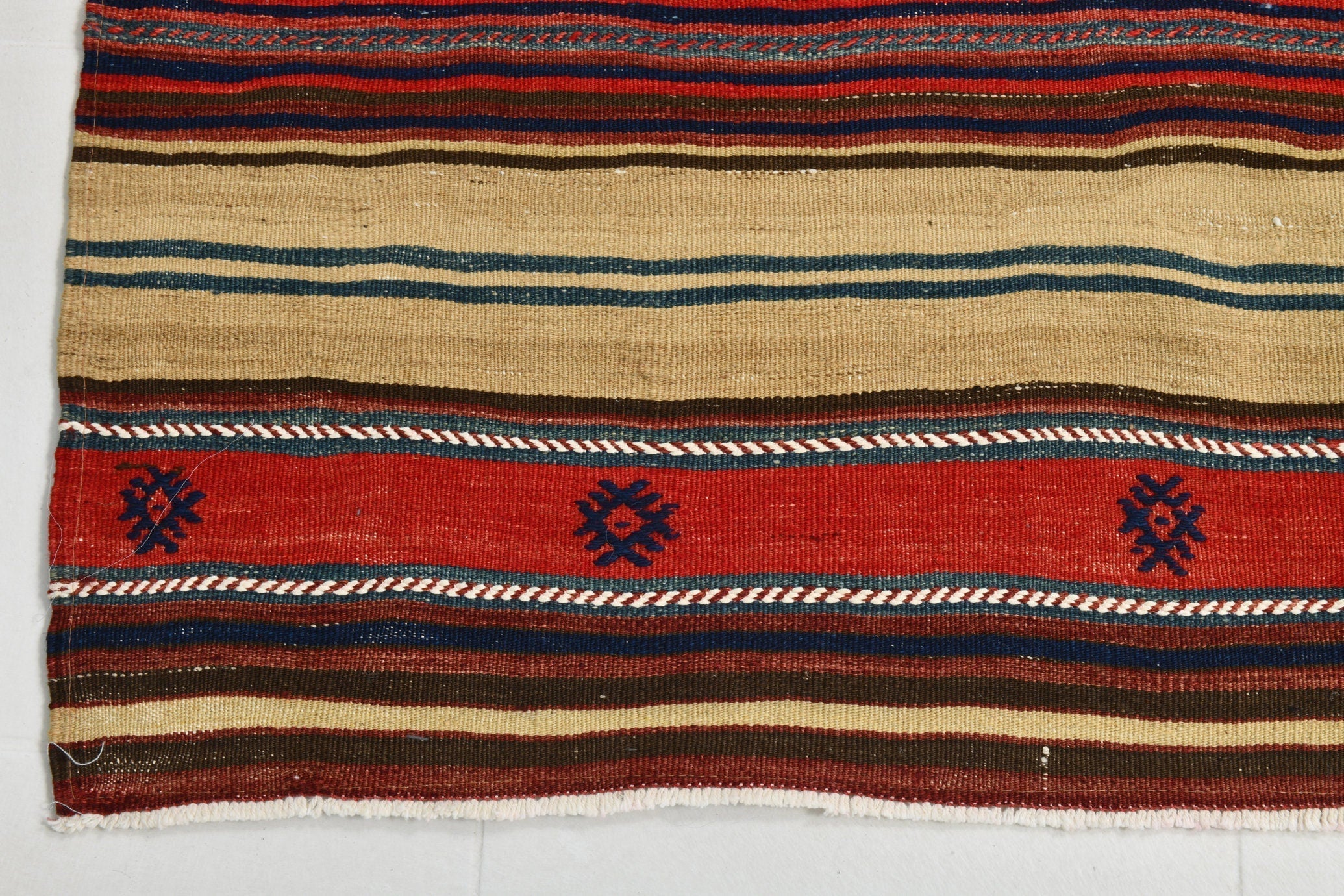 Turkish Kilim Old Rug 5’1’ x 8’4’