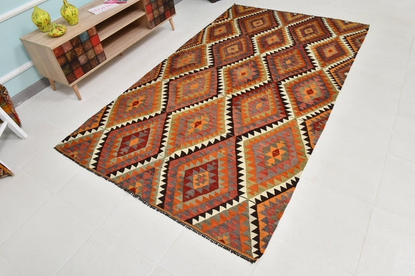 Turkish Kilim Old Rug 5’1’ x 8’8’