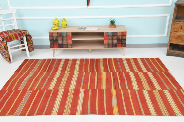 Turkish Kilim Old Rug 5’3’’ x 8’0’’
