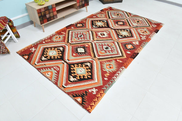 Turkish Kilim Old Rug 5’3’ x 9’0’