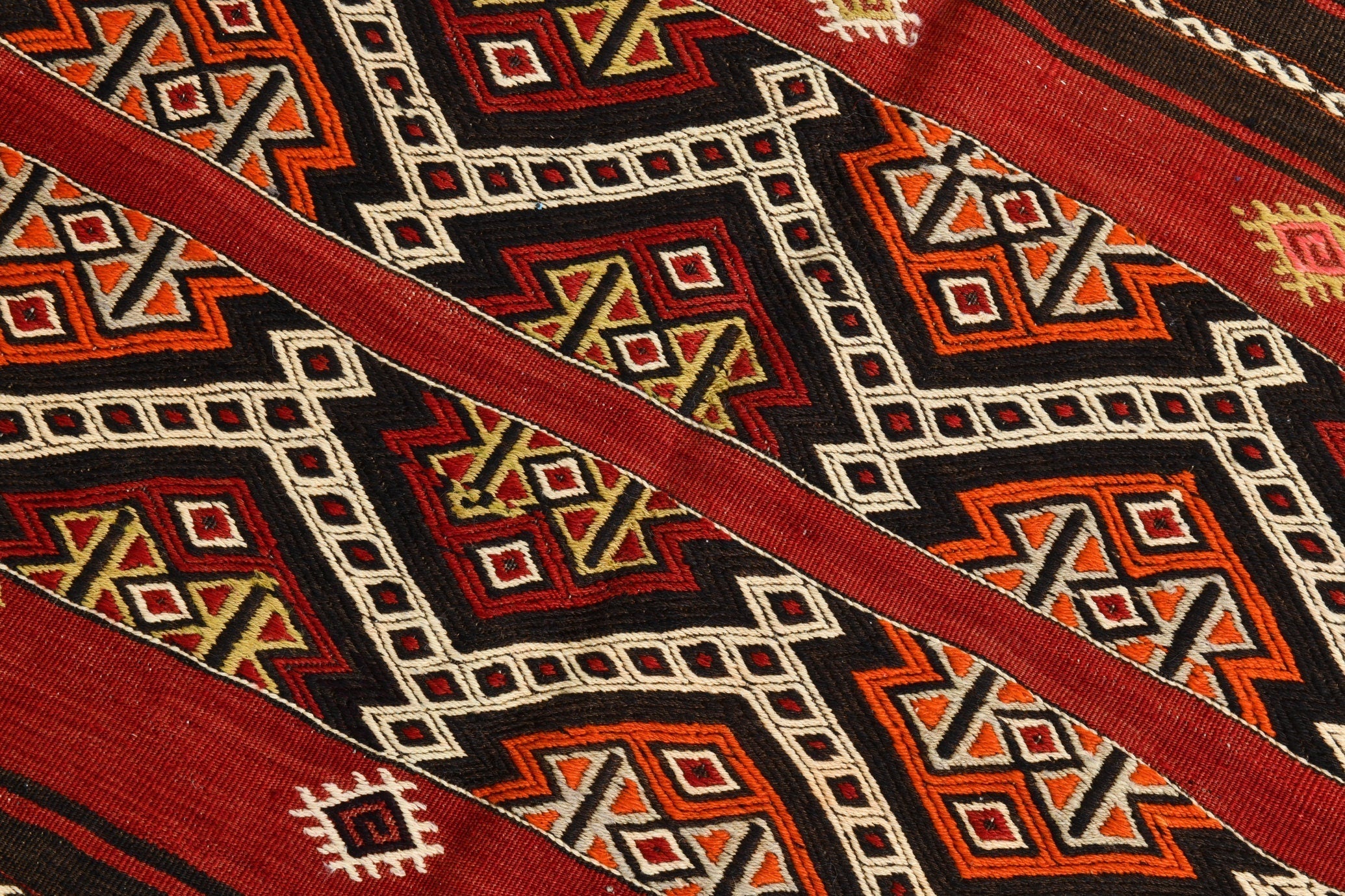 Turkish Kilim Old Rug 5’4’ x 5’10’