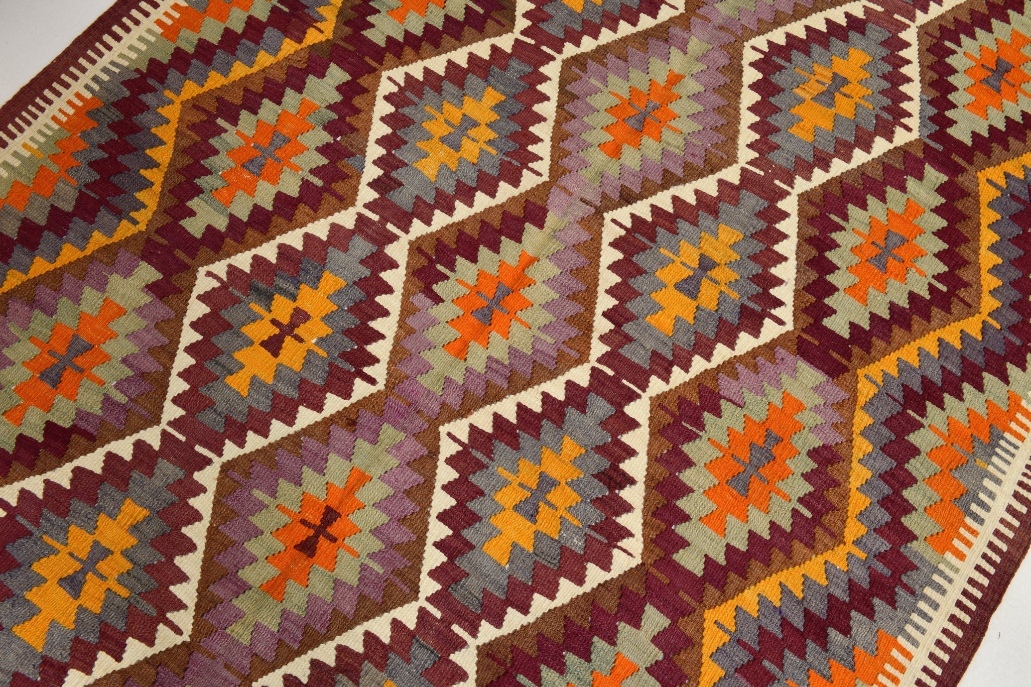Turkish Kilim Old Rug 5’6’ x 8’6’