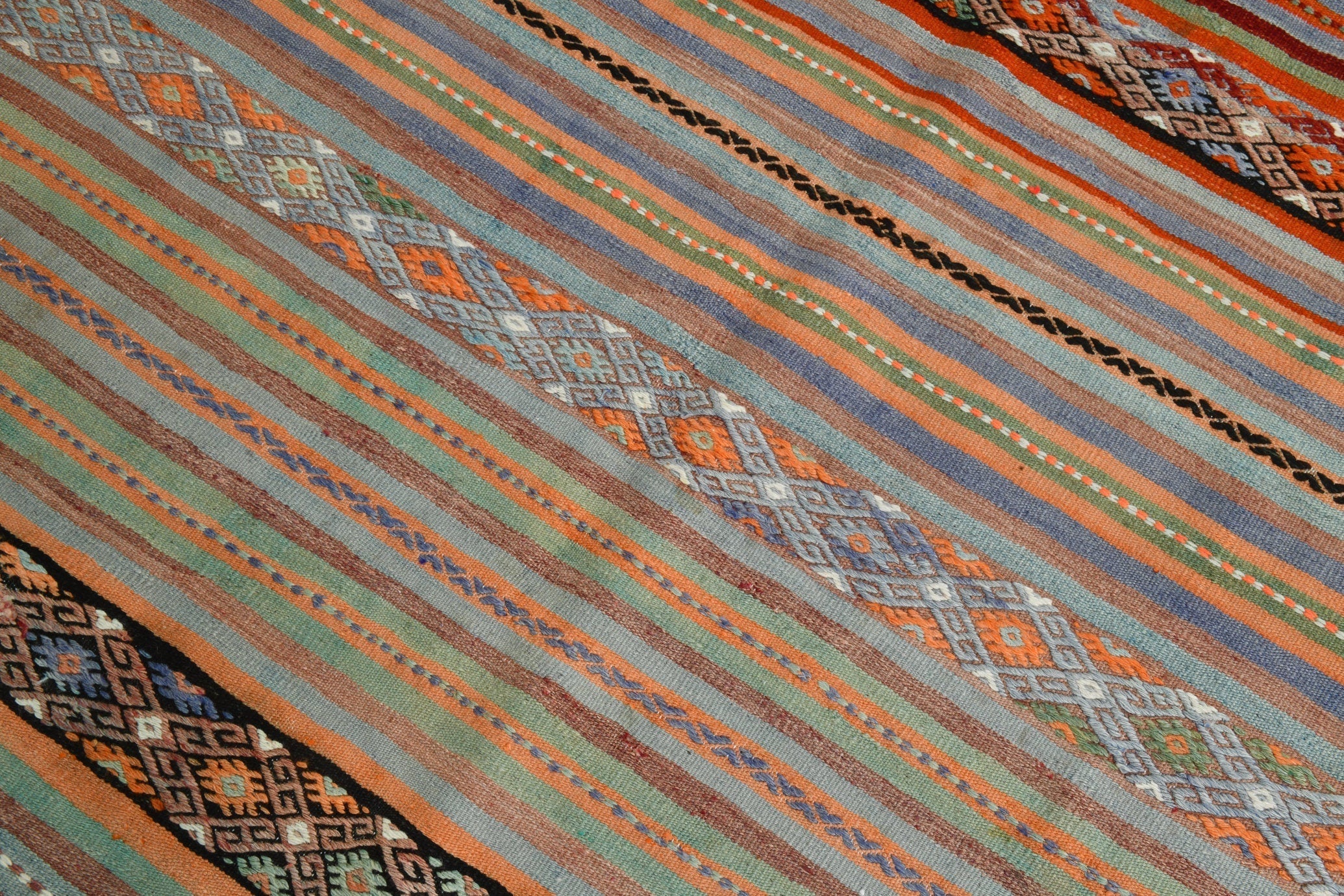 Turkish Kilim Old Rug 7’12’ x 6’1’