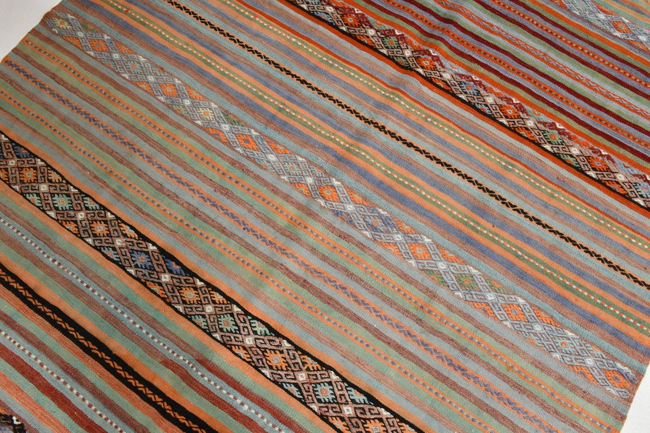 Turkish Kilim Old Rug 7’12’ x 6’1’