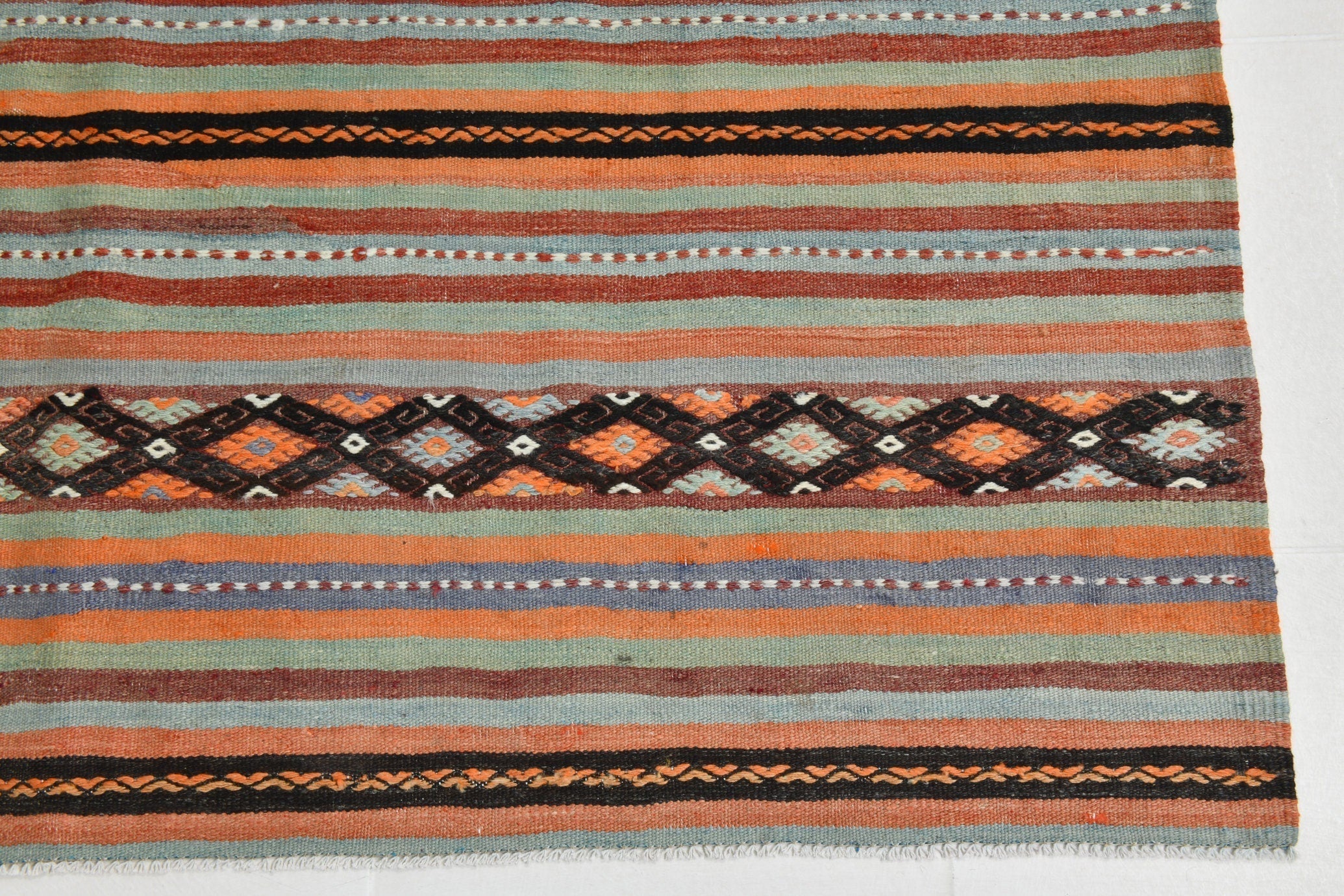 Turkish Kilim Old Rug 7’12’ x 6’1’