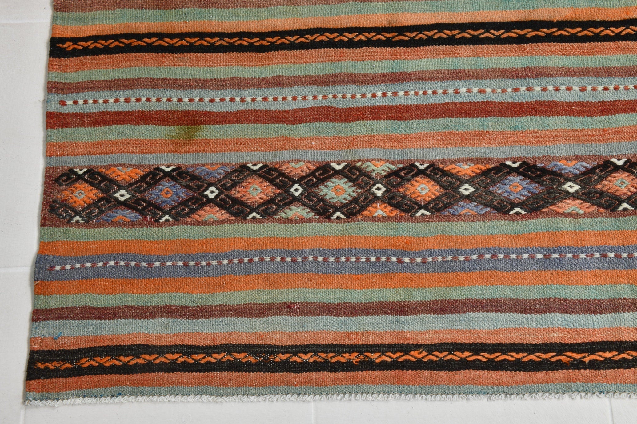 Turkish Kilim Old Rug 7’12’ x 6’1’
