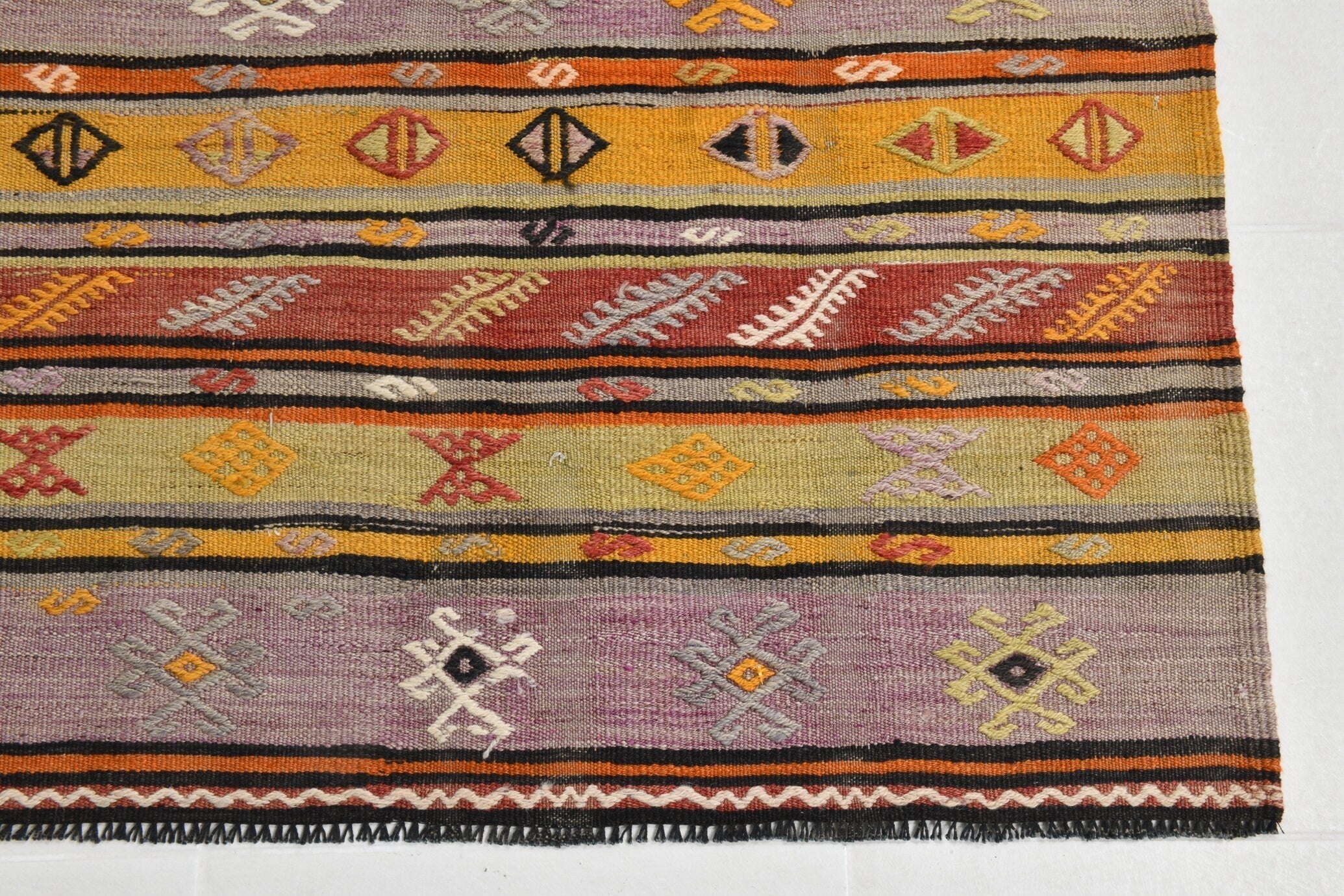 Turkish Kilim Old Rug 7’7’ x 5’9’