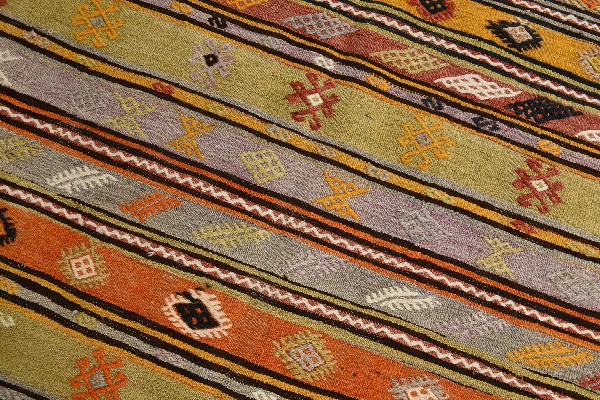 Turkish Kilim Old Rug 7’7’ x 5’9’