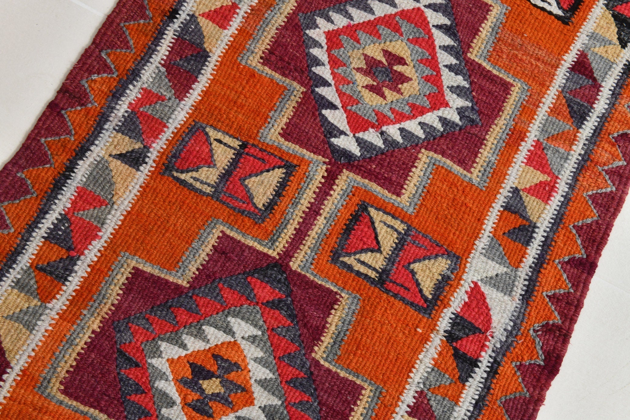 Turkish Kilim Old Rug 8’8’ x 2’9’