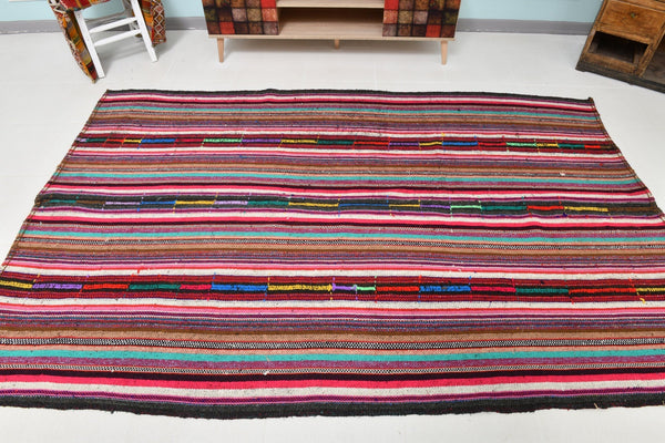 Turkish Kilim Old Rug 8’9’ x 5’9’