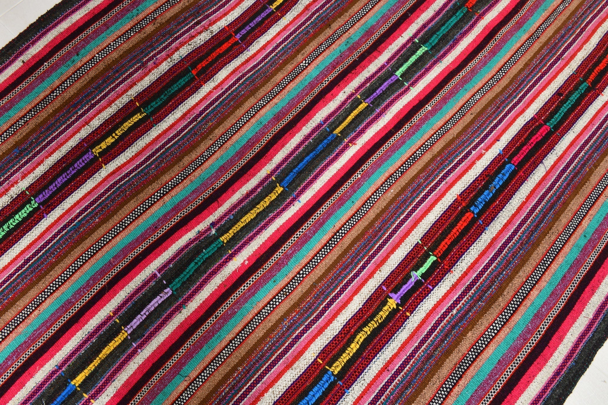 Turkish Kilim Old Rug 8’9’ x 5’9’