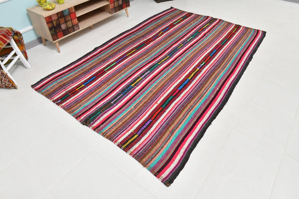 Turkish Kilim Old Rug 8’9’ x 5’9’