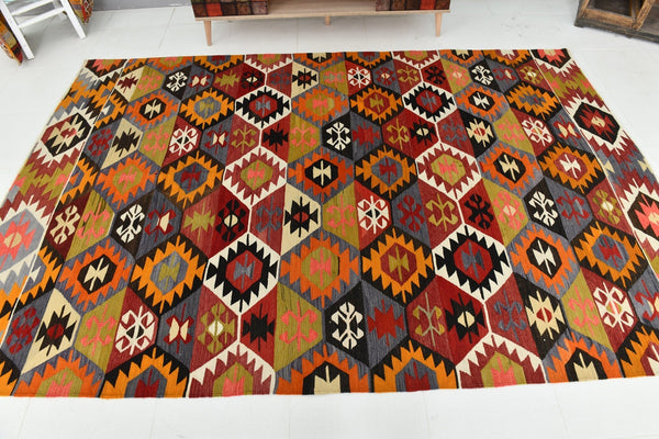 Turkish Kilim Old Rug 9’0’’ x 6’0’’