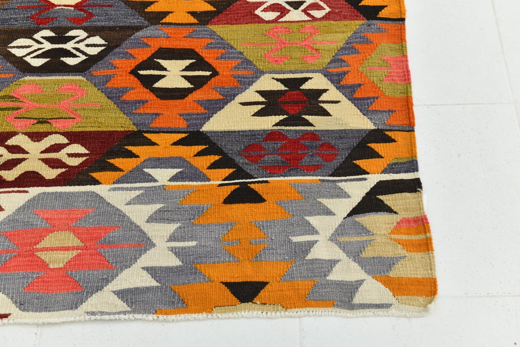 Turkish Kilim Old Rug 9’0’’ x 6’0’’