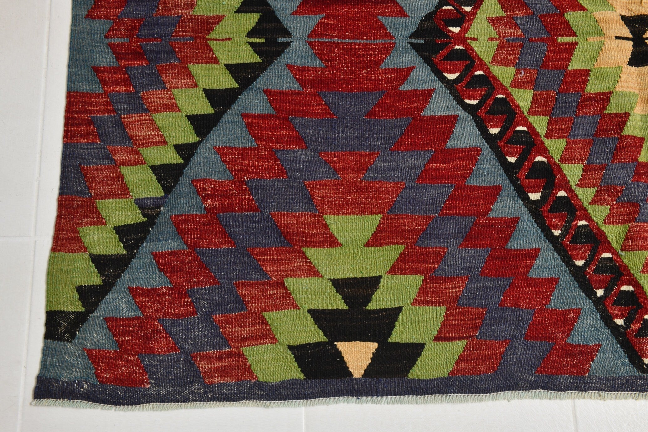 Turkish Kilim Old Rug 9’1’’ x 6’2’’
