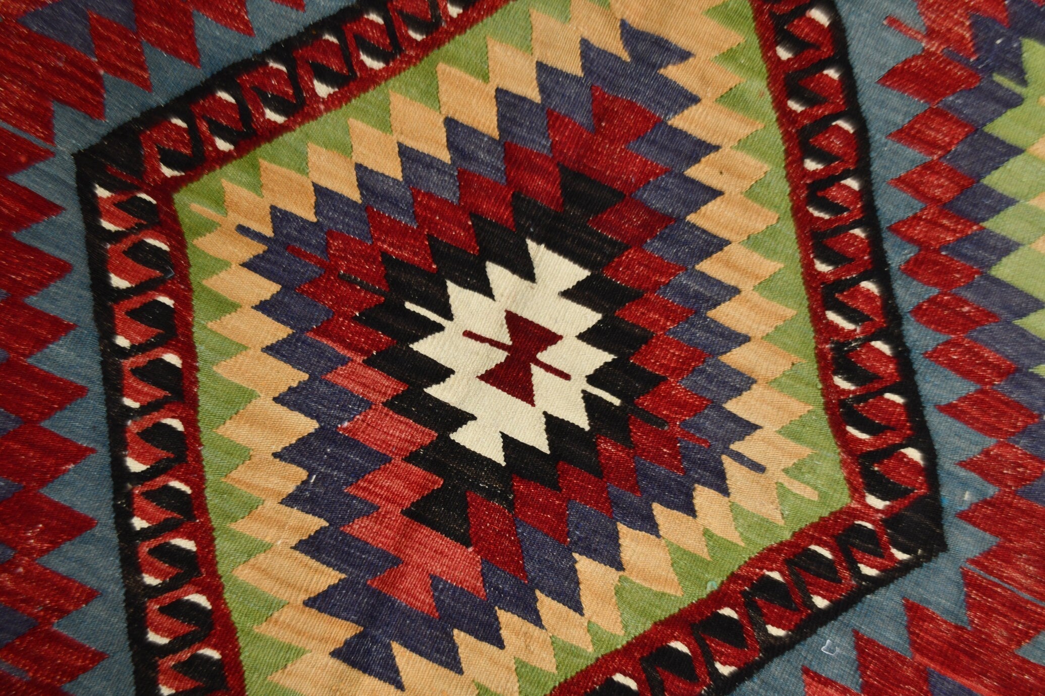 Turkish Kilim Old Rug 9’1’’ x 6’2’’