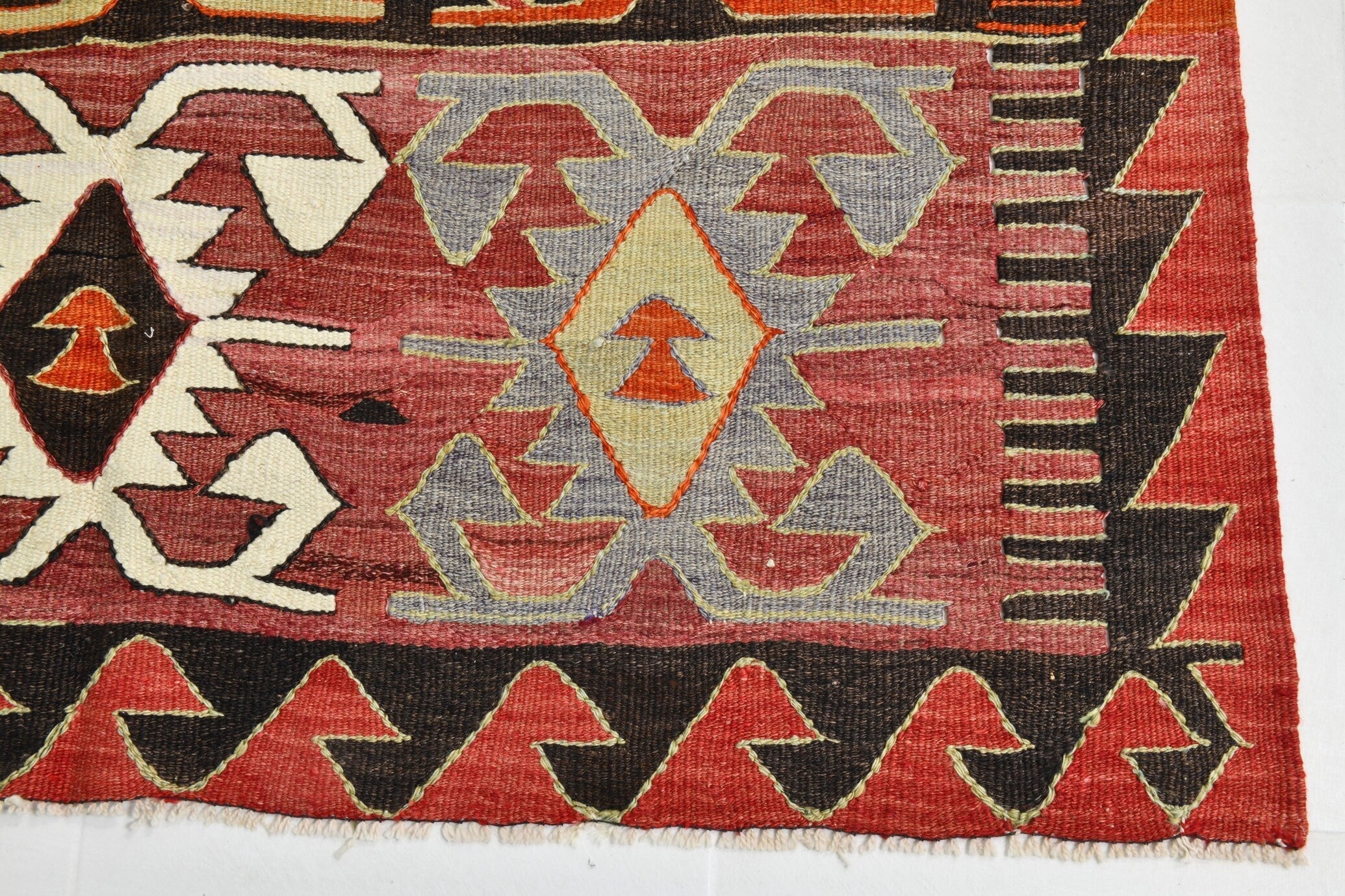 Turkish Kilim Old Rug 9’11’ x 4’12’