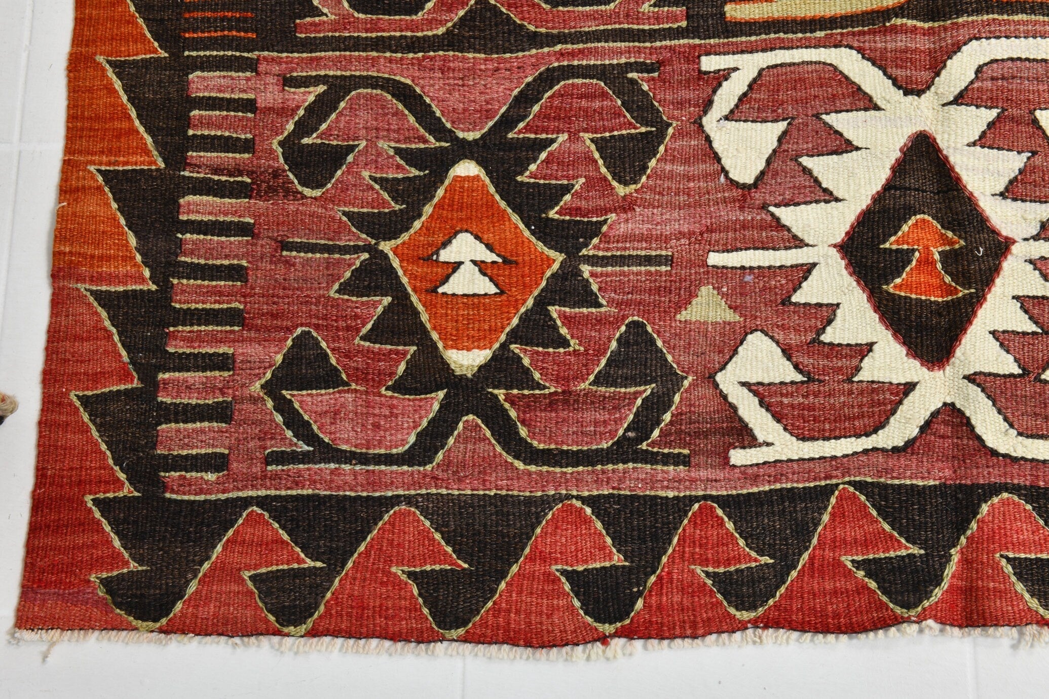 Turkish Kilim Old Rug 9’11’ x 4’12’