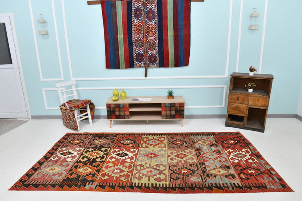 Turkish Kilim Old Rug 9’11’ x 4’12’