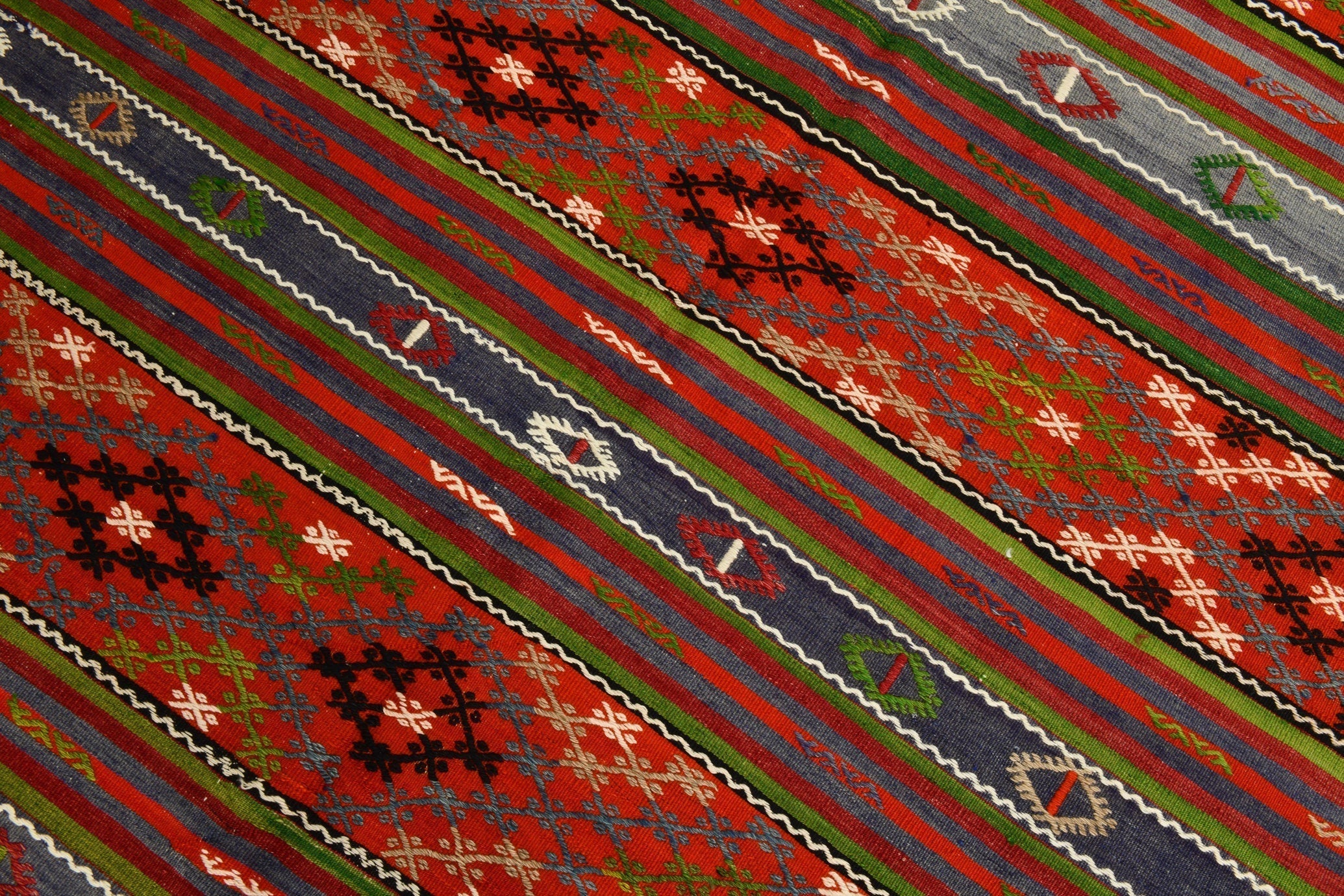 Turkish Kilim Old Rug 9’11’ x 5’11’