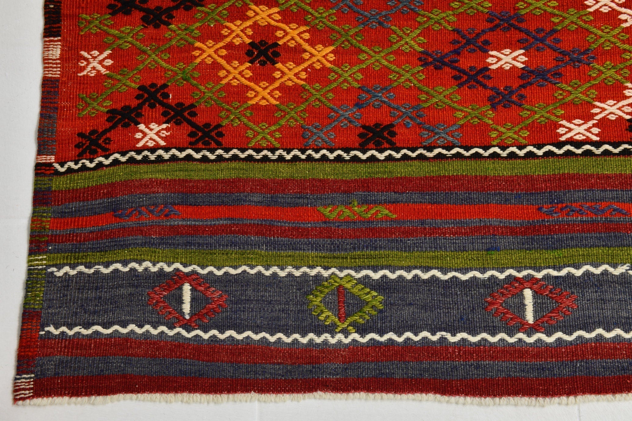 Turkish Kilim Old Rug 9’11’ x 5’11’