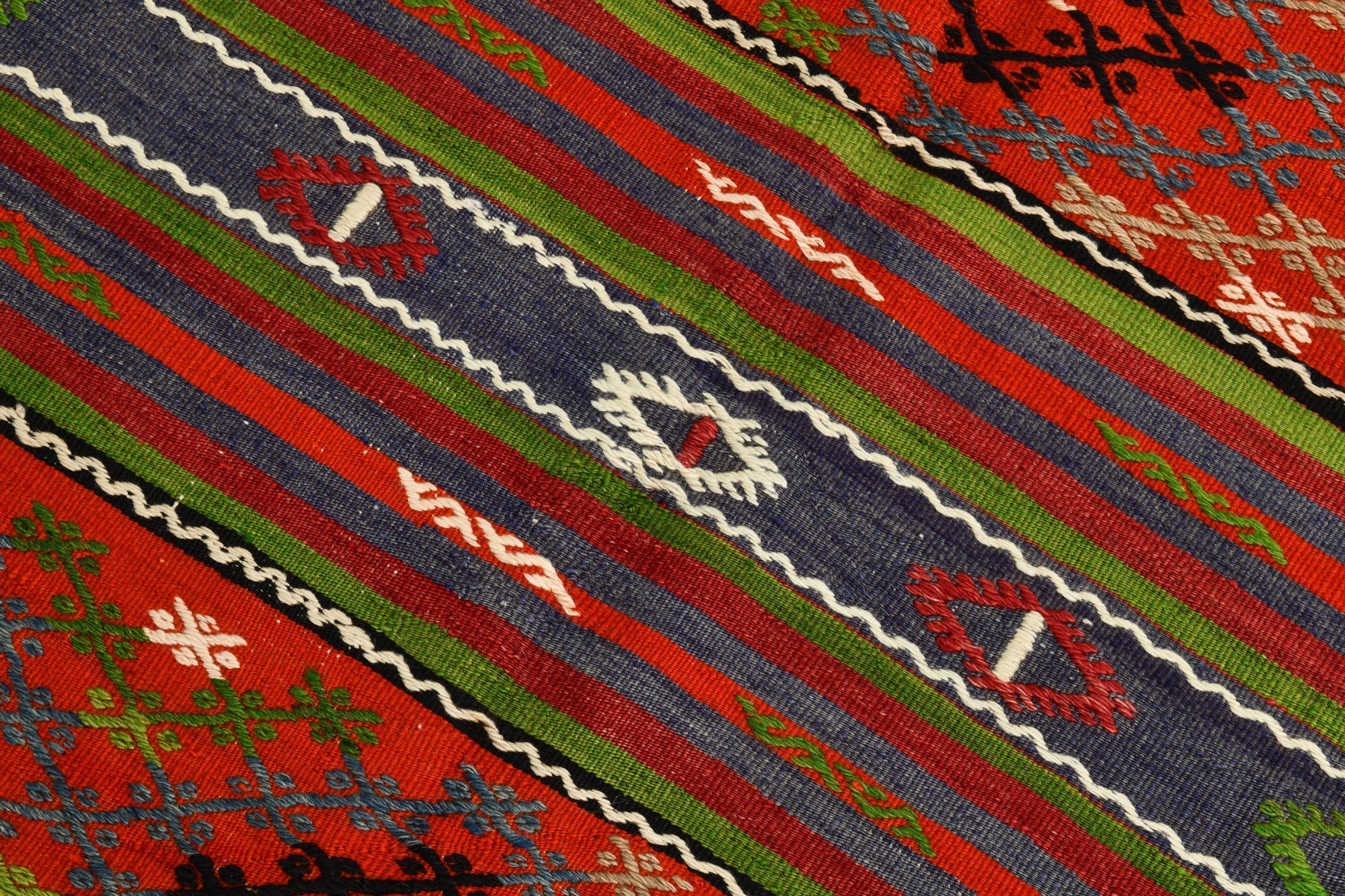 Turkish Kilim Old Rug 9’11’ x 5’11’