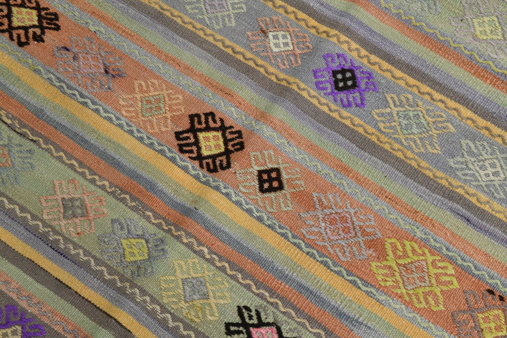 Turkish Kilim Old Rug 9’2’ x 5’10’
