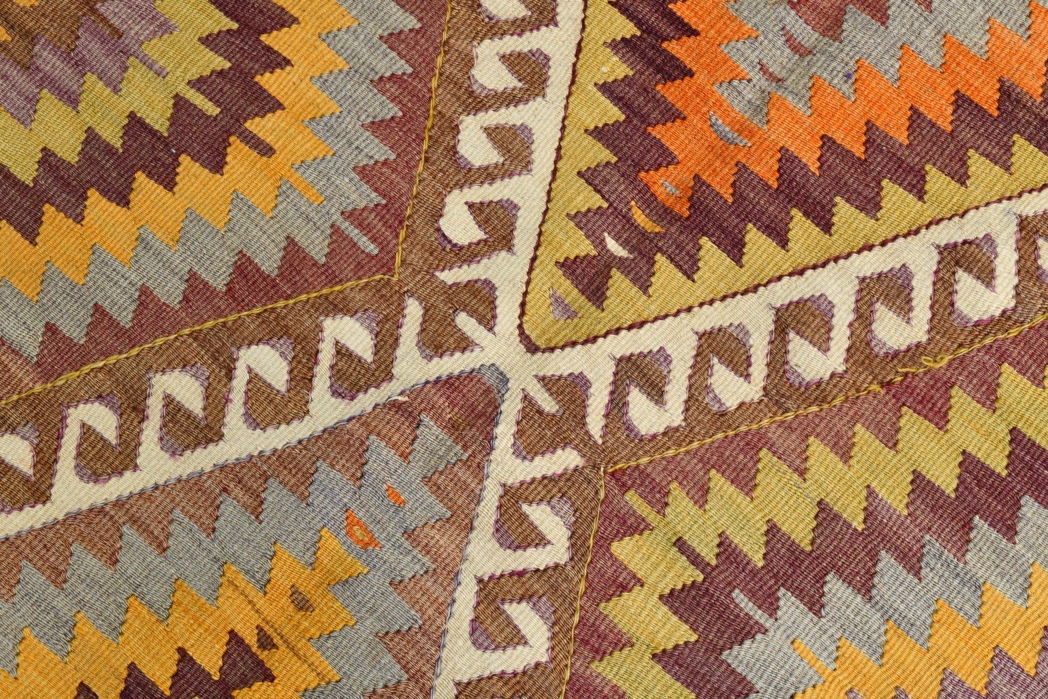 Turkish Kilim Old Rug 9’4’ x 5’6’