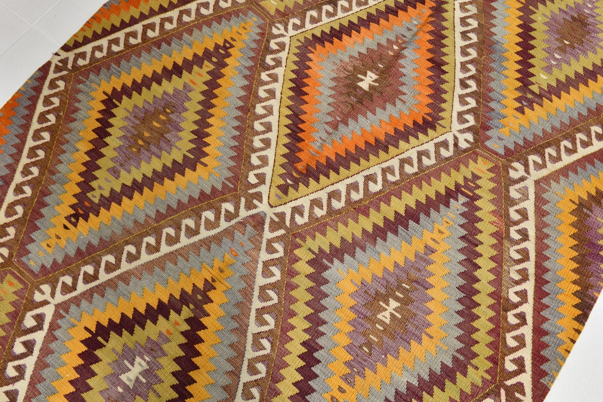 Turkish Kilim Old Rug 9’4’ x 5’6’