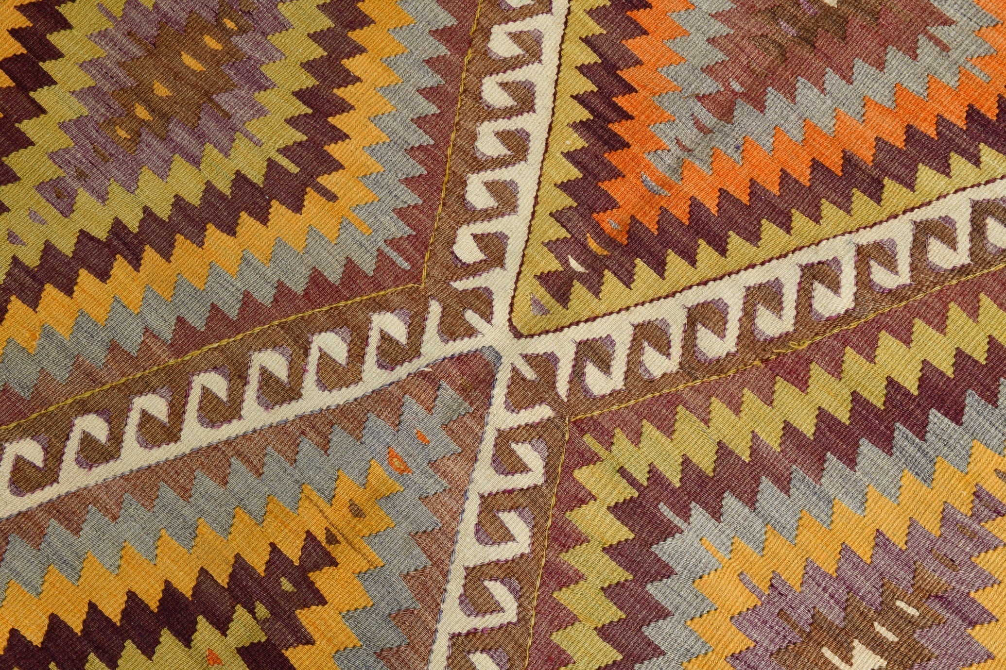 Turkish Kilim Old Rug 9’4’ x 5’6’