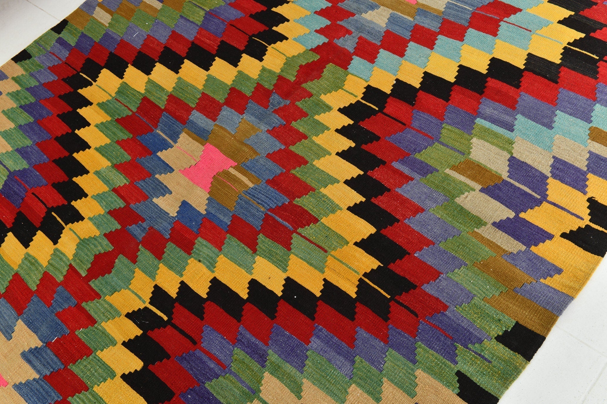 Turkish Kilim Old Rug 9’5’’ x 6’1’’