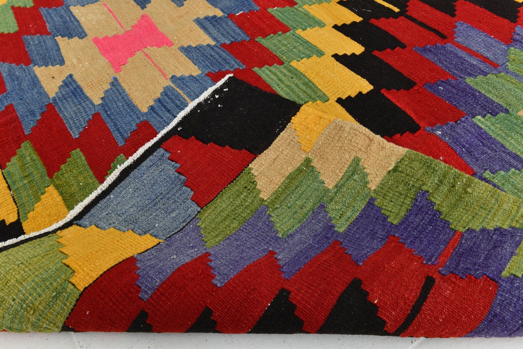 Turkish Kilim Old Rug 9’5’’ x 6’1’’