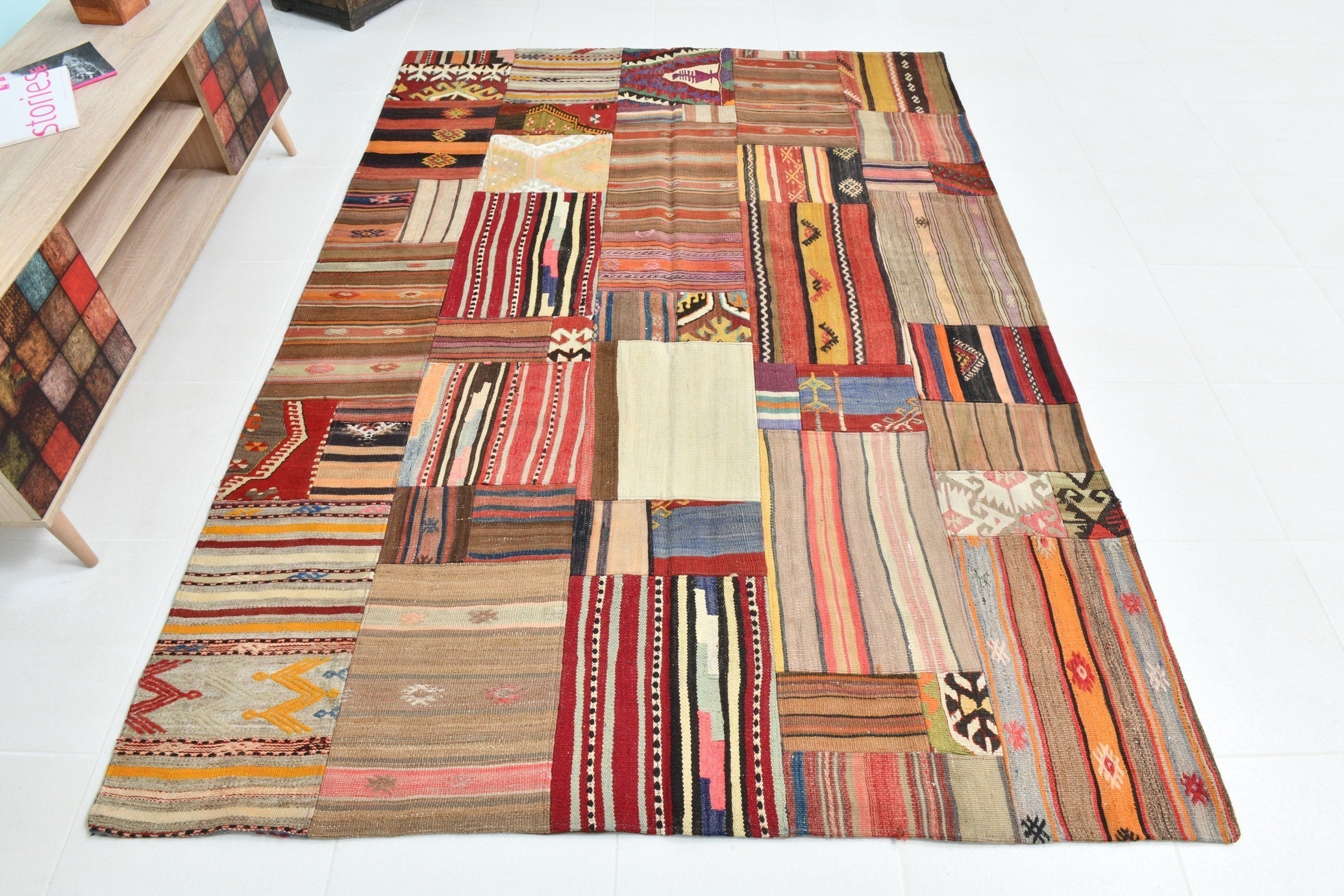 Turkish Kilim Patchwork Rug 5’6’’ x 7’10’’