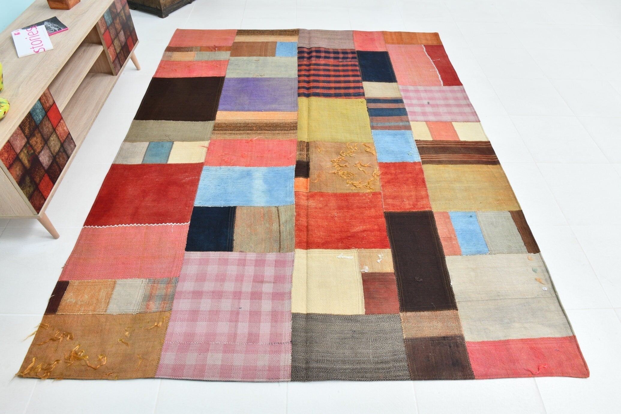 Turkish Kilim Patchwork Rug 8’1’’ x 6’2’’